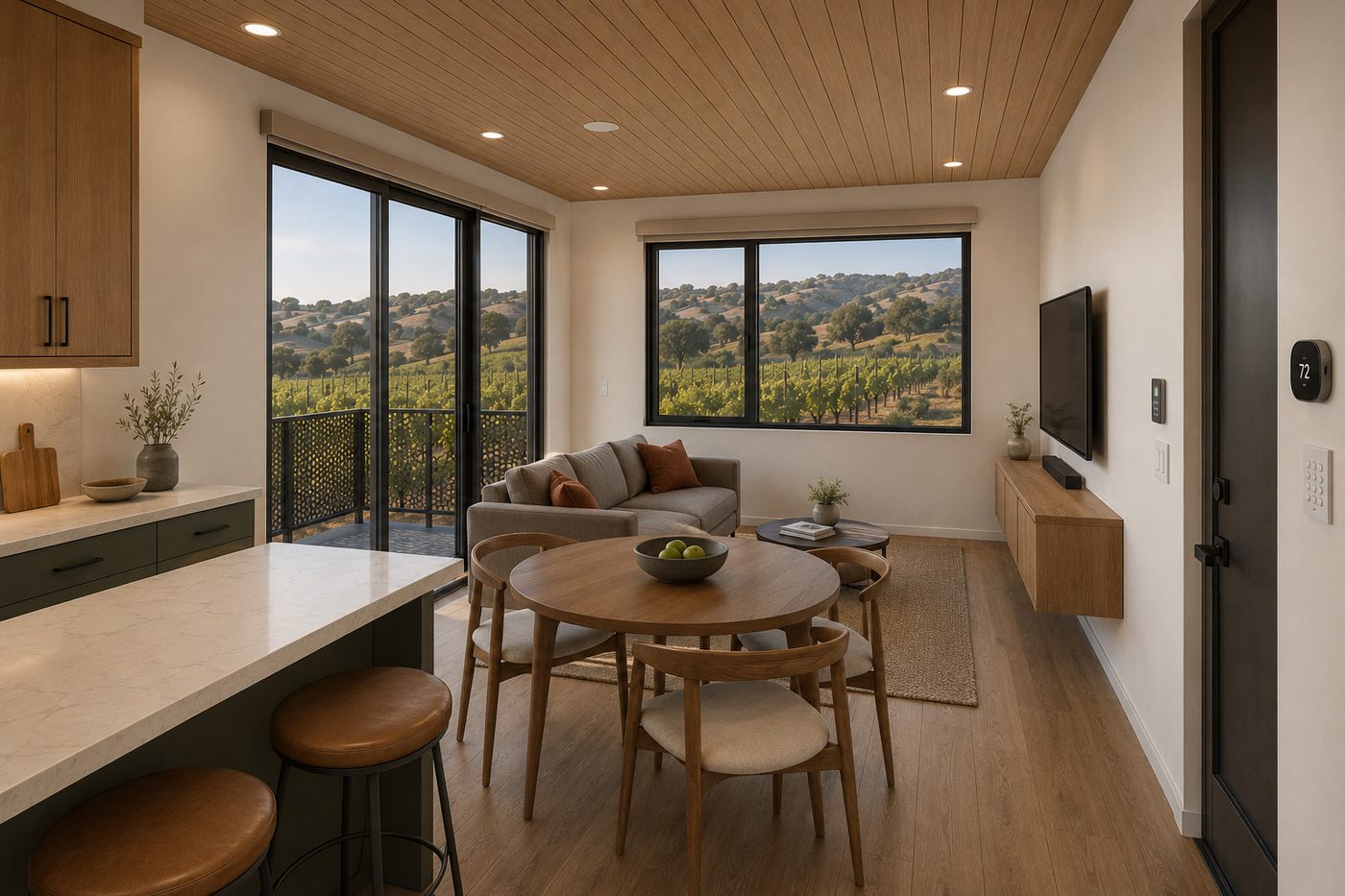 Modern Temecula Valley ADU living and dining interior