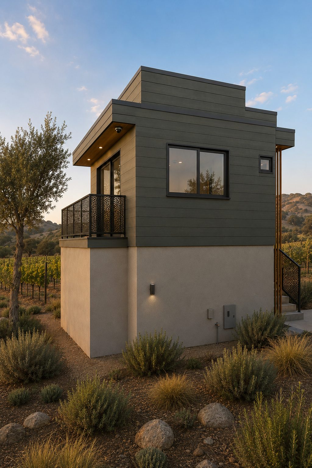 Modern Temecula Valley ADU set in the vineyard