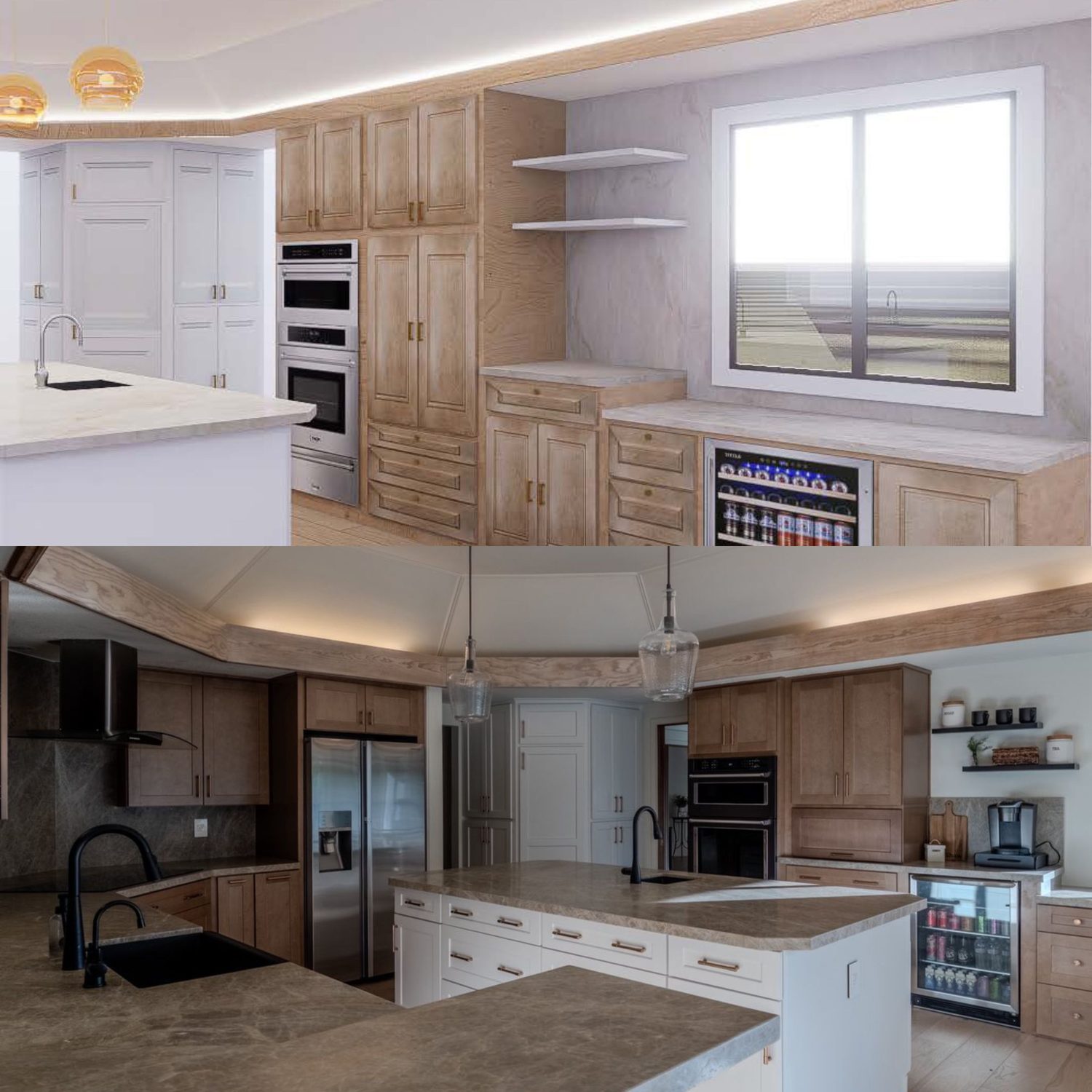 Kitchen renovation before and after in Temecula